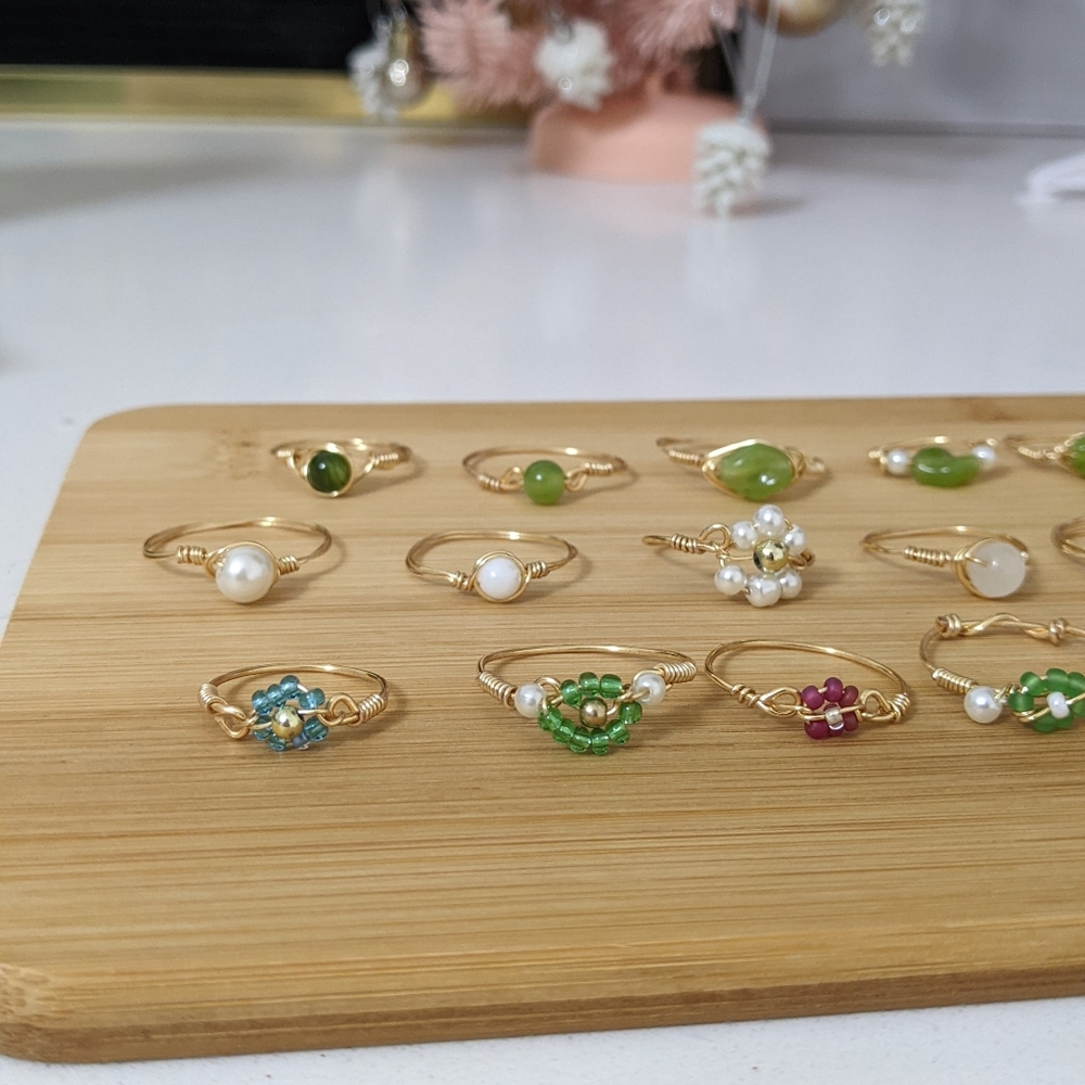 Handmade wire rings